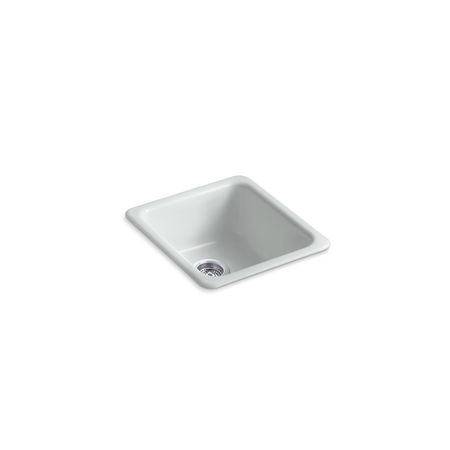 KOHLER Kitchen Sink, Undermount Mount, 0 Hole, Ice Gray Finish 6584-95